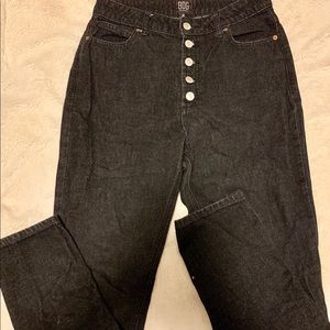 High Waisted Button-Up Jeans